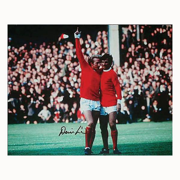 Denis Law signed 10x8 photo — Unframed