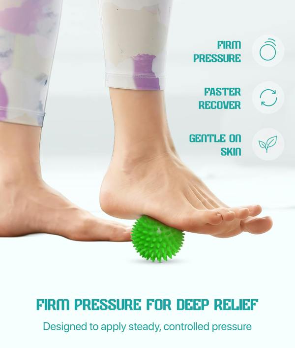 ROMIX Foot Massage Roller and Spiky Massage Ball Set, Deep Tissue Massage Tools for Feet, Hands, Arms and Legs