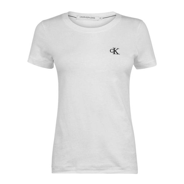 Calvin Klein Womens/Ladies Cotton Slim Short-Sleeved T-Shirt - Bright White - 