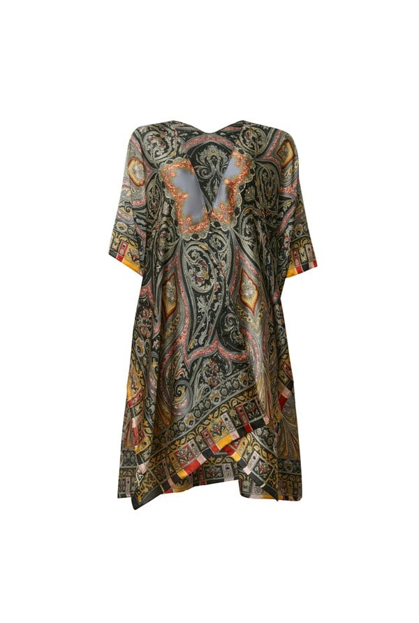 Paisley print boho kaftan with relax fit