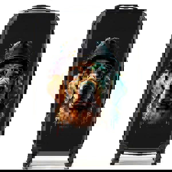 Warren Reed Golden Retriever Dog Splashart Suitcase