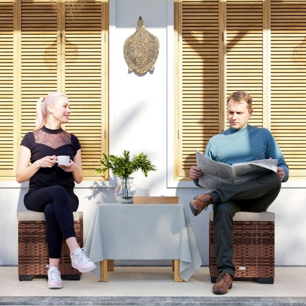 Rattan Ottoman