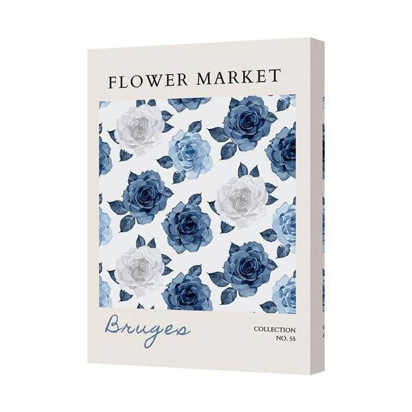 Benjamin Tate Design Blue Rose Canvas Print Flower Market Wall Art Collection No 55