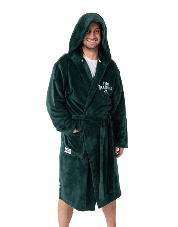 The Traitors Unisex Green Logo Hooded Bathrobe