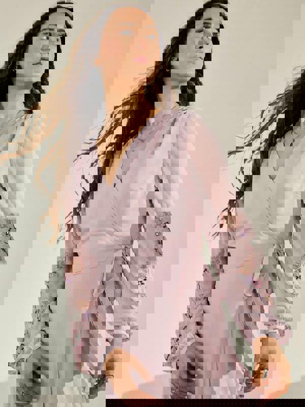 GWD Reena Wrap-Style Purple Maxi Dress