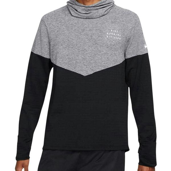Nike Mens Repel Therma-Fit Running Top - Black/Grey - 
