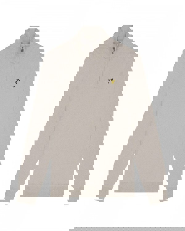 Lyle & Scott Cotton Merino Mens Quarter Zip Jumper - W870 Cove