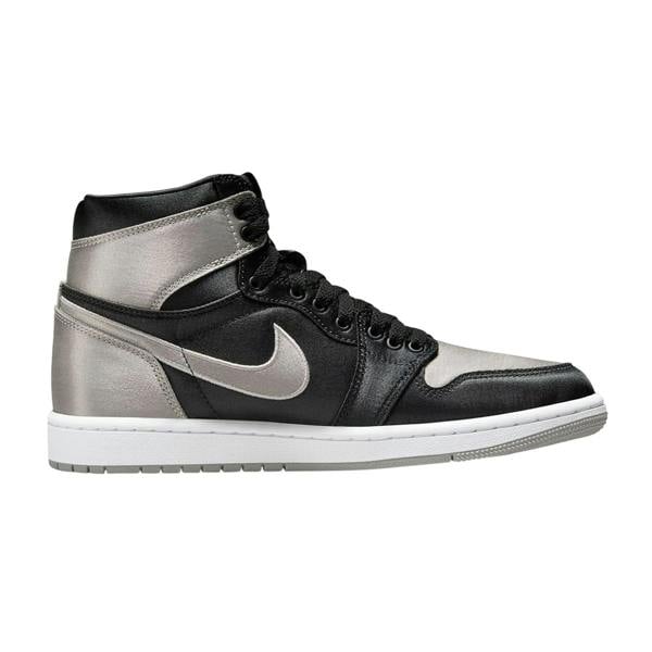 Nike Womens/Ladies Air Jordan 1 Leather Trainers - Black/White/Off White - 