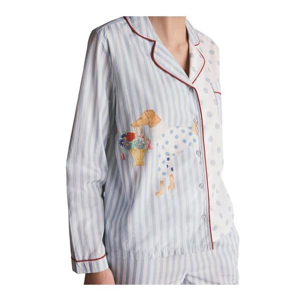 Cath Kidston Womens/Ladies Stanley Stripe Woven Button Through Pyjama Set - Blue - 
