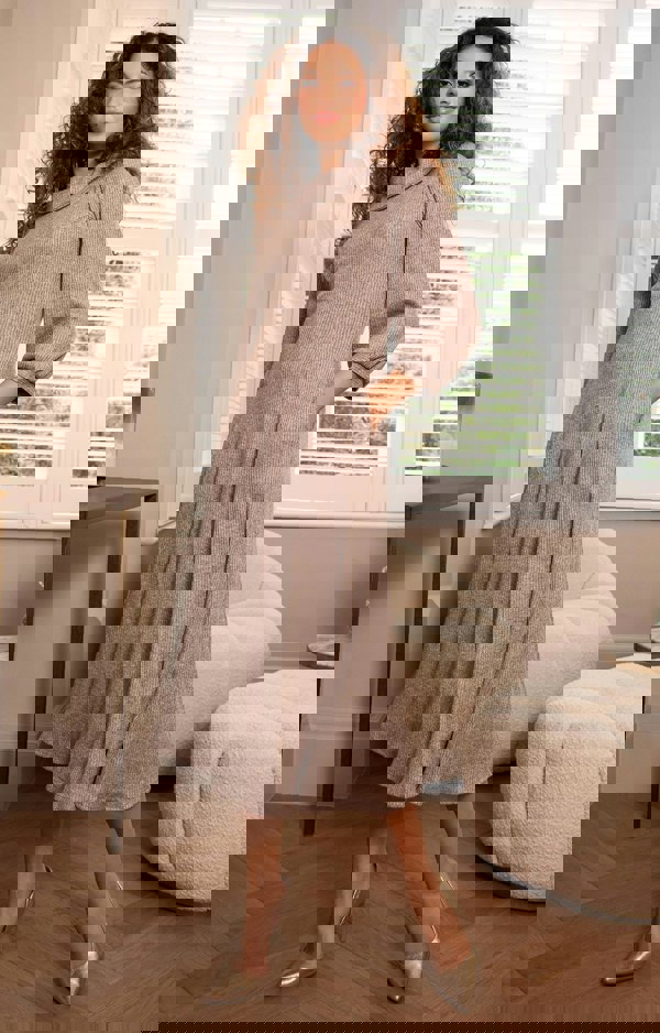 Alie Street London Meredith Turtle Neck Dress (Sparkle Chocolate)