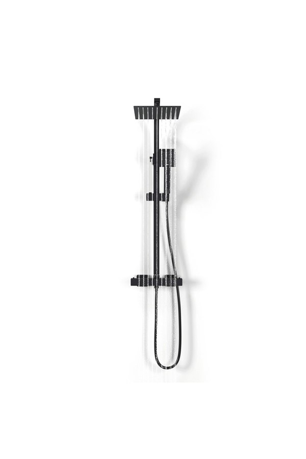 Living and Home 8 inch Rainfall Shower Head Brass Bathroom Shower Head Set