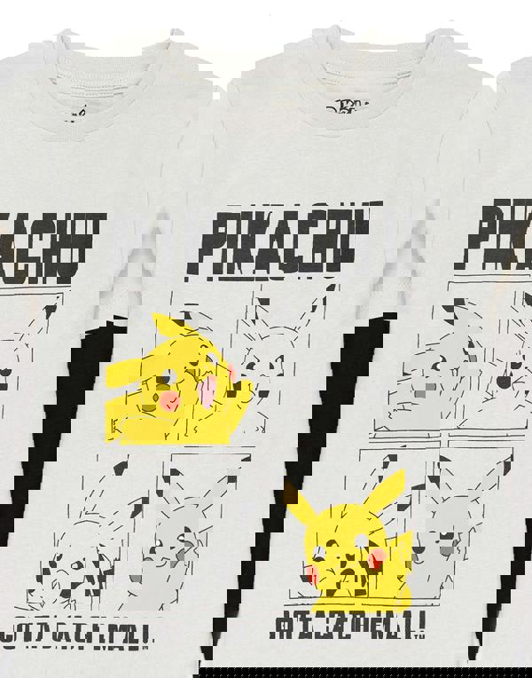 Pokemon Boys Grey Pikachu Long Sleeved T-Shirt