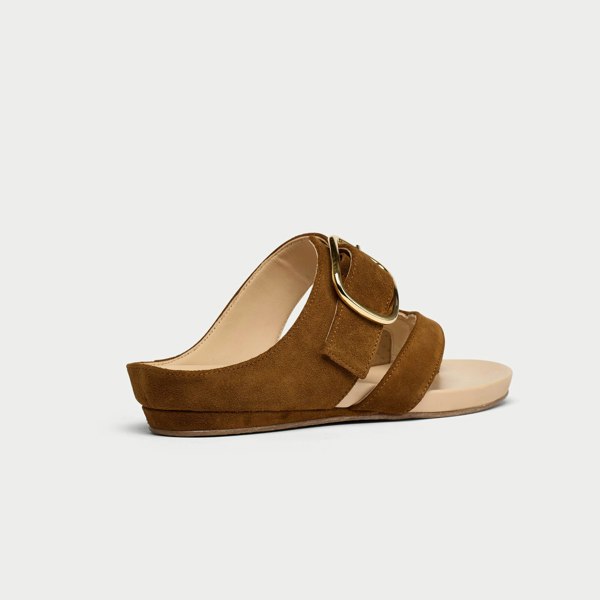 Calla Ruby - Tan Suede Sandals