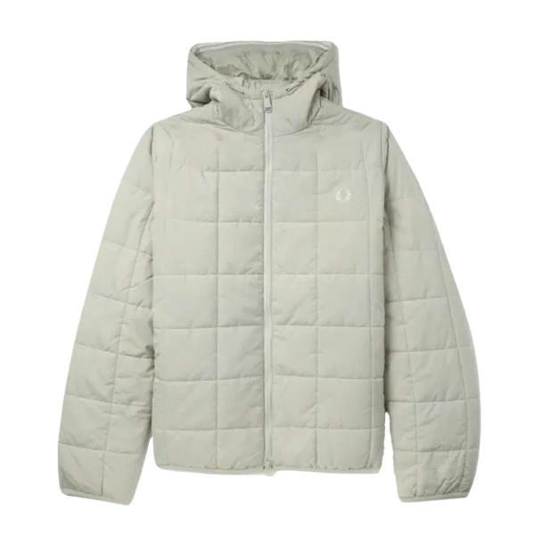 Fred Perry Mens Grid Insulated Padded Jacket - Oyster