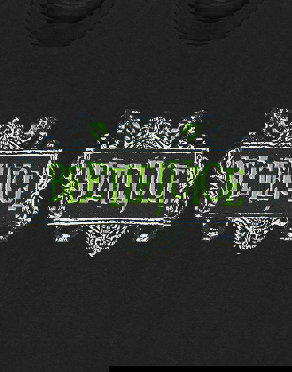 Beetlejuice Unisex Black Logo Short Sleeved T-Shirt