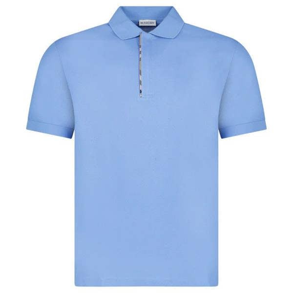 Burberry Mens Hartford Zip Polo Shirt - Periwinkle Blue