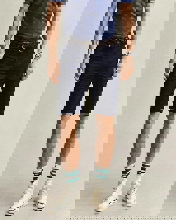 GANT Mens Slim Fit Sports Chino Shorts - 433 Evening Blue | CHO | Designer Mens Chino Shorts