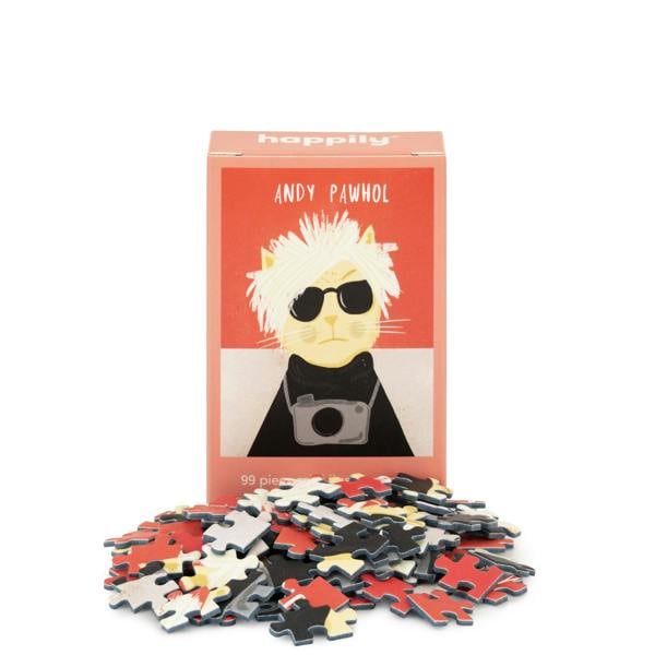 Happily Puzzles Art Cats Set - 6 x 99 Piece Mini Jigsaw Puzzles