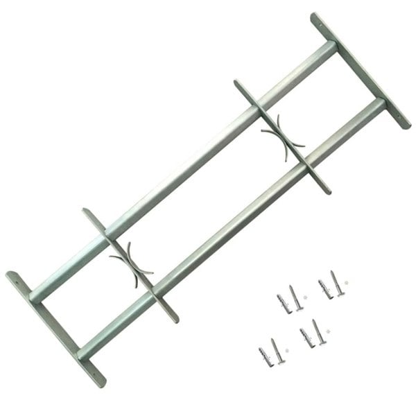 Berkfield Adjustable Security Grille for Windows with 2 Crossbars 500-650 mm