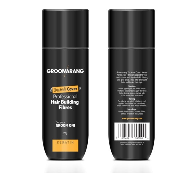 Groomarang Duck & Cover Professional Keratin Hair Building Fibres 28g