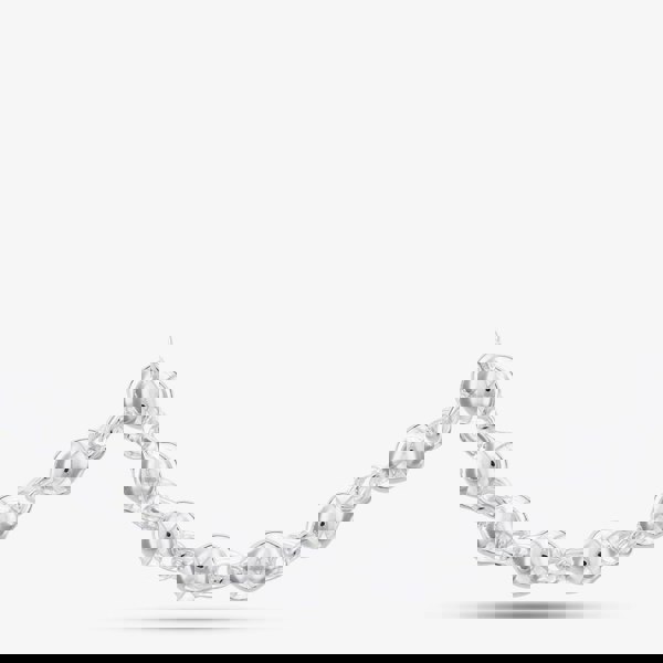 T. H. Baker Argentium Silver 17.7 Inch Fancy Ball Chain Necklace ARG-943024-17.7