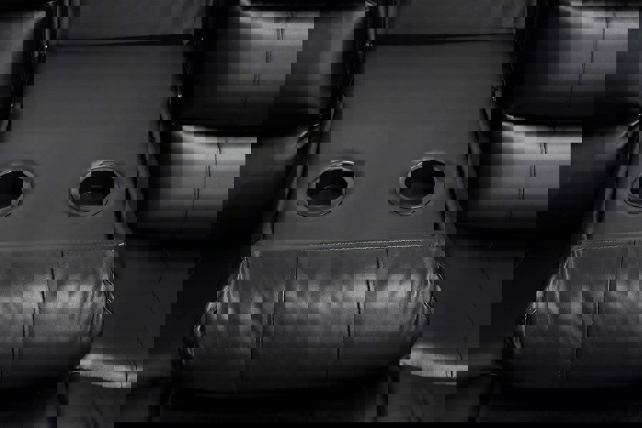 ROMA LEATHER BLACK CUPHOLDERS