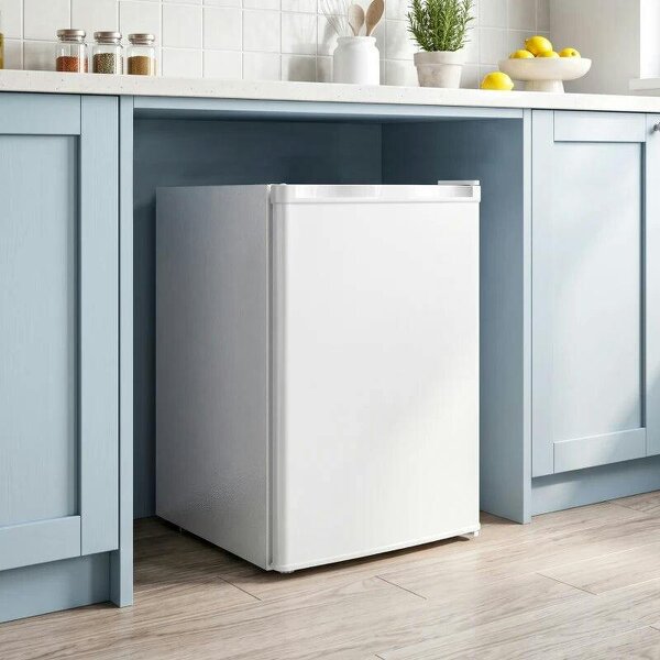 60L Tabletop Mini Freezer, Countertop Small Freezer with Reversible Door, Removable Wire Shelves, White