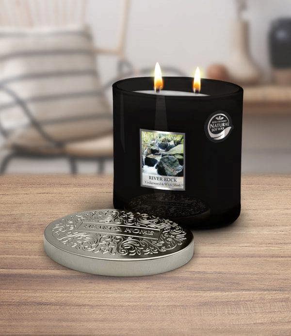 Heart & Home River Rock - 2 Wick Ellipse Candle