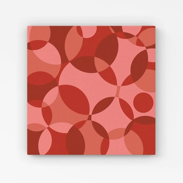 Warren Reed Red Circle Pattern Canvas