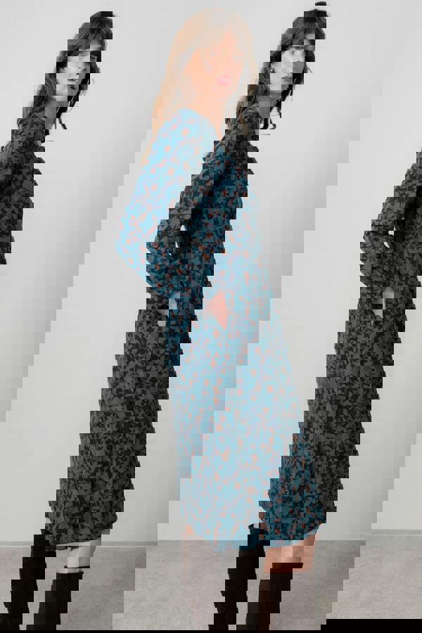 Lily & Me Hazel Crossover Jersey Dress Navy