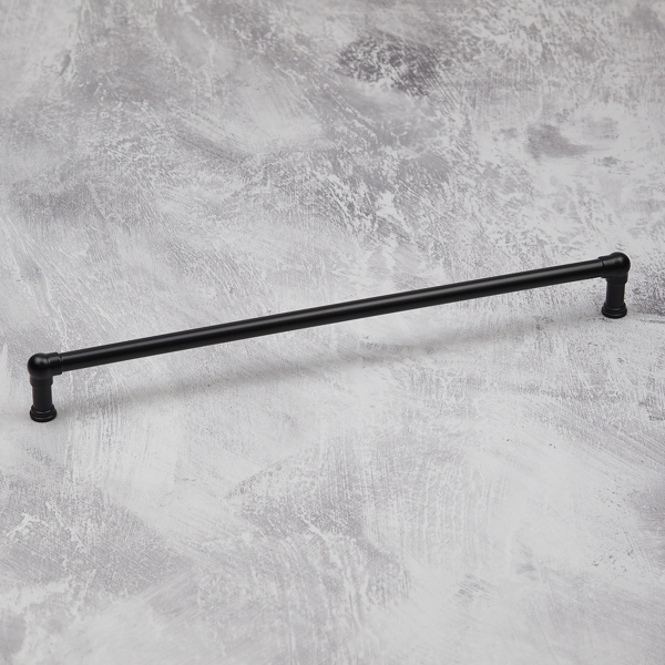 Handle & Home Black Industrial Pipe Style Cabinet D Bar Handle