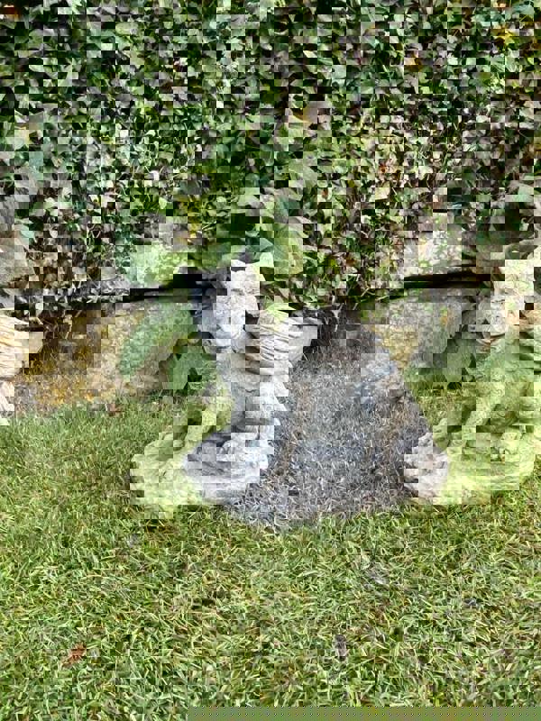 Stone Cast Dozing Dragon Small Outdoor Ornament