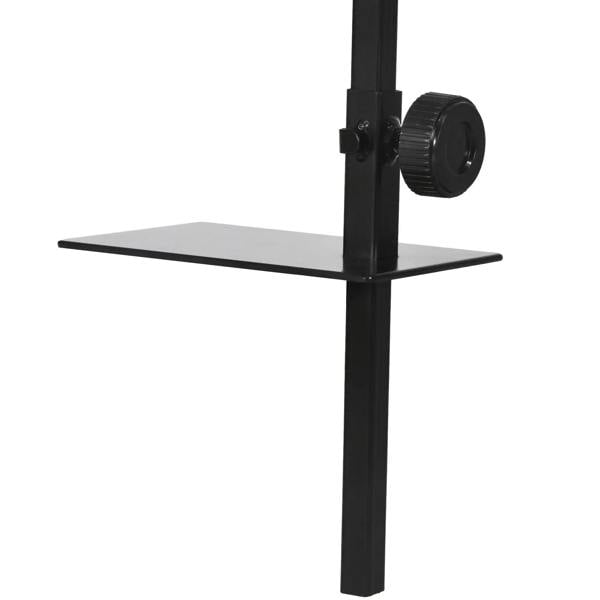 Black steel reptile lamp stand holder base with leveling platform