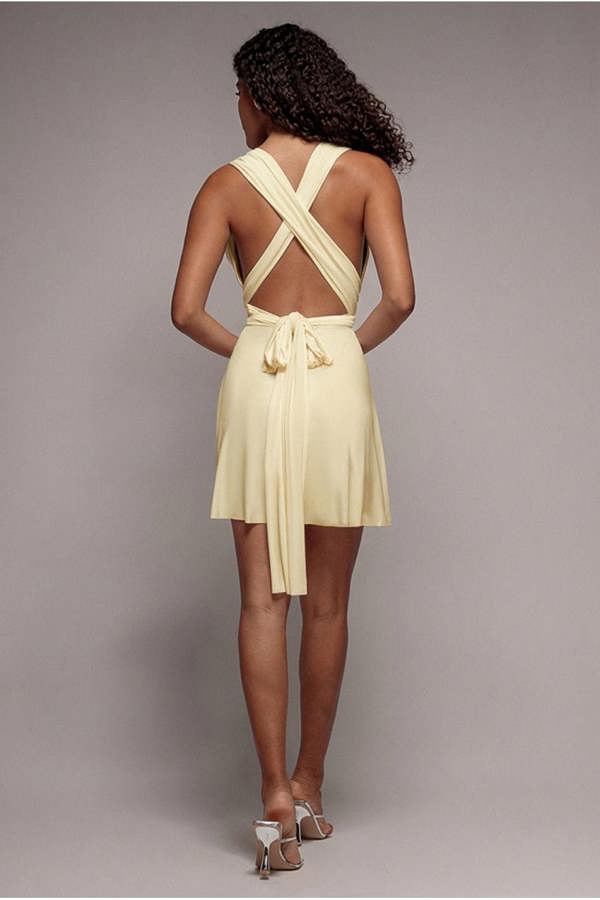 Multiway Mini Dress - Yellow DR2361C