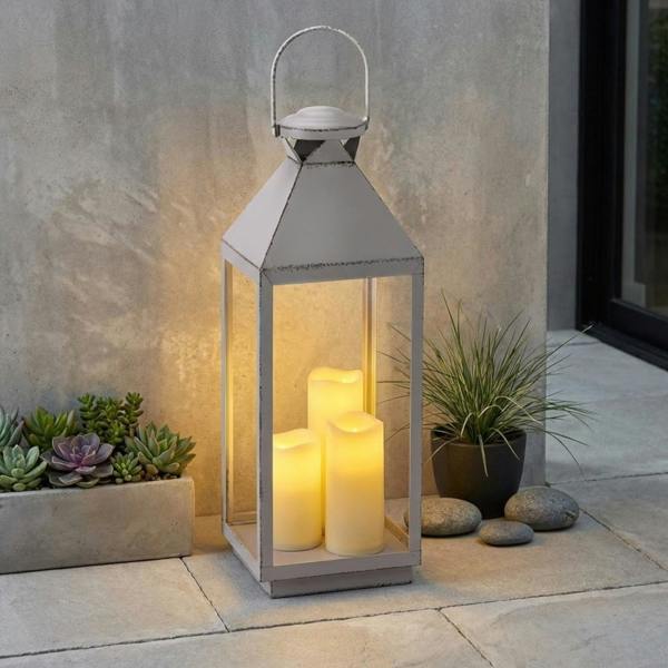 Garden Greatness Lunaria Oslo Flickering Candle Lantern