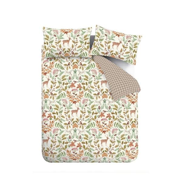 Catherine Lansfield Woodland Stag So Soft Reversible Duvet Cover Set Cream