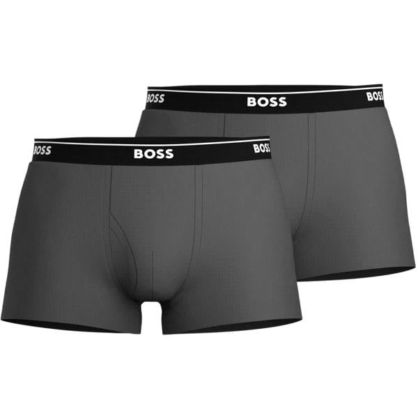 Boss Mens Logo Boxer Shorts (Pack of 2) - Grey - 