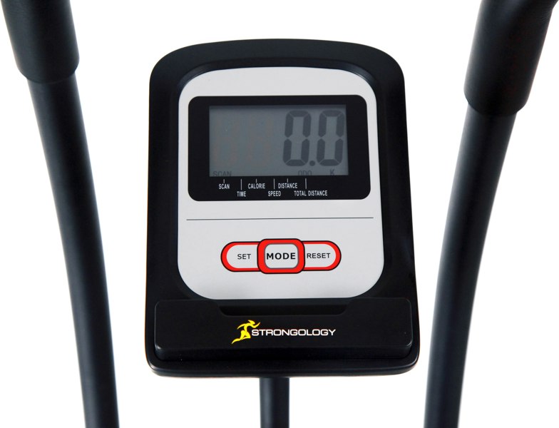 Strongology SCORPION Assault Bike – Compact Home Fitness Stationary Bike for Full Body Workouts with Smooth Fan Resistance and LCD Display