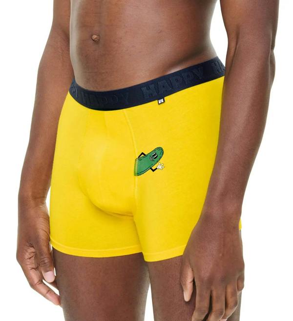 Happy Socks Gherkin Boxer Trunk, Yellow