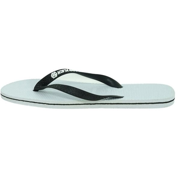 Philipp Plein Brand Logo Flip Flops - White