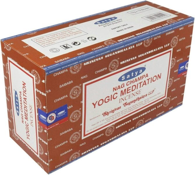 Satya Yogic Meditation Incense Sticks, 12 x 15g Packs