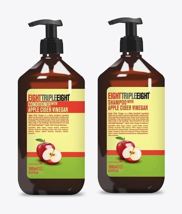 Triple Eight  Apple Cider Vinegar Shampoo & Conditioner 1 Litre