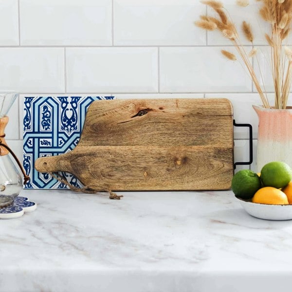 Paper High Natural Mango Wood Rectangular Chopping Board