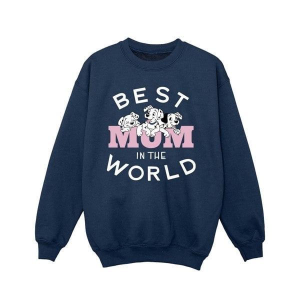 Disney Girls 101 Dalmatians Best Mum In The World Sweatshirt - Navy Blue