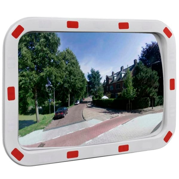 Berkfield Convex Traffic Mirror Rectangle 40 x 60 cm with Reflectors