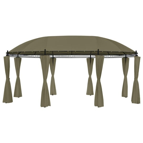 Berkfield Gazebo with Curtains 520x349x255 cm Taupe 180 g/ma_