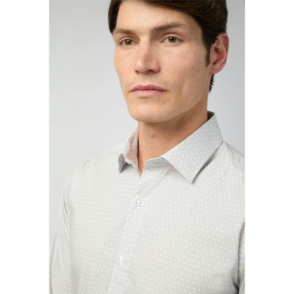 Limehaus Slim Fit Geo Floral Print Shirt