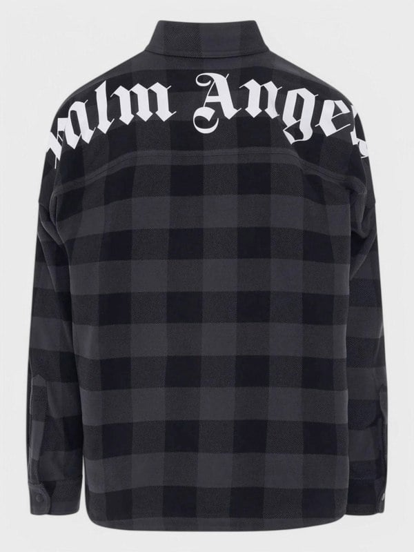 Palm Angels Curved Logo Shirt Black/Grey - Supplied FashionPALM ANGELS
