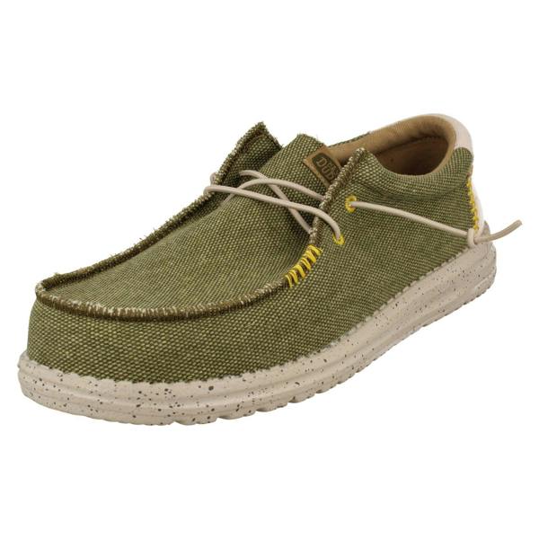 HEYDUDE Mens Hey Dude Slip On Deck Shoes Wally Coastline Jute