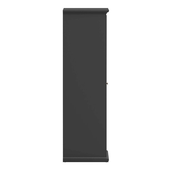 Wyld Haus Osaka Farmhouse Dark Grey Wooden Wardrobe 2 Doors